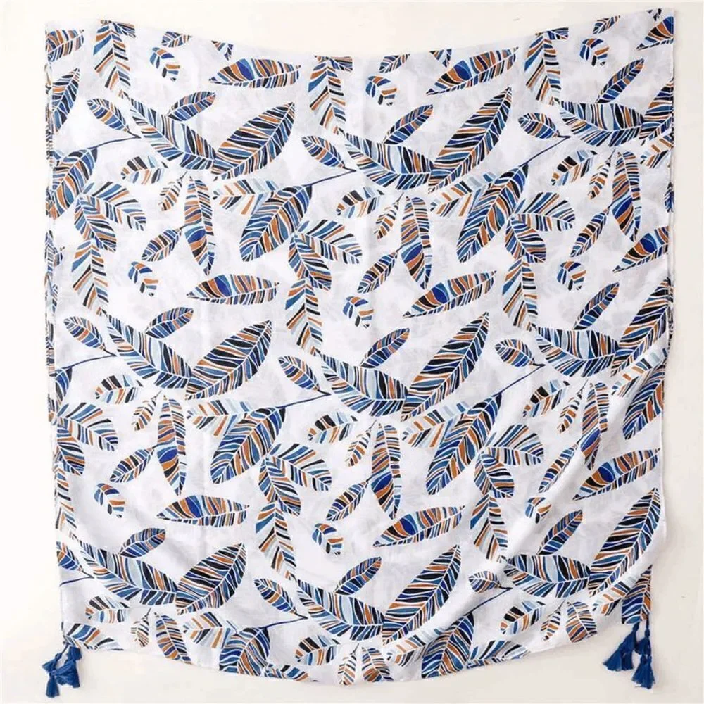 Ladies Blue Feather Scarf
